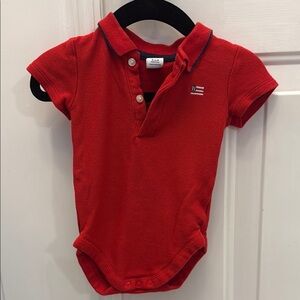 Janie and Jack Red Polo Bodysuit